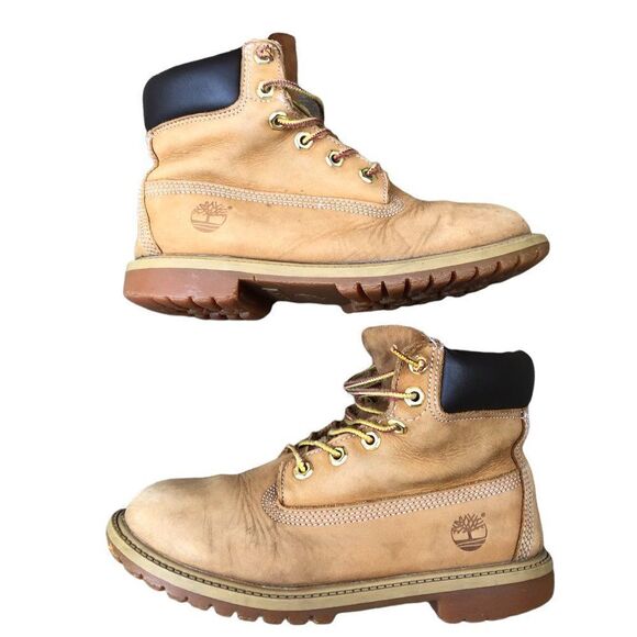 VINTAGE Premium 6 Inch Genuine Leather Timberlands Size 5 - Picture 9 of 16